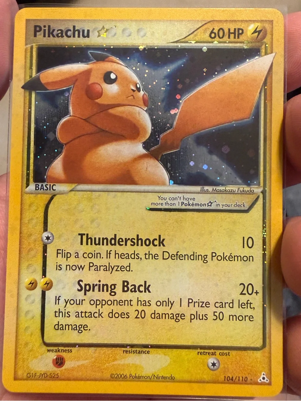 DIY/CustomCard Gold Star Pikachu